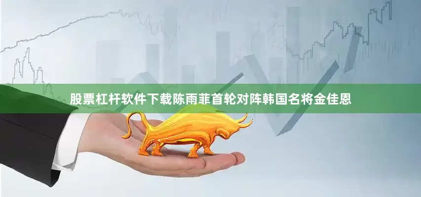 股票杠杆软件下载陈雨菲首轮对阵韩国名将金佳恩