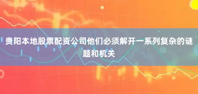 贵阳本地股票配资公司他们必须解开一系列复杂的谜题和机关